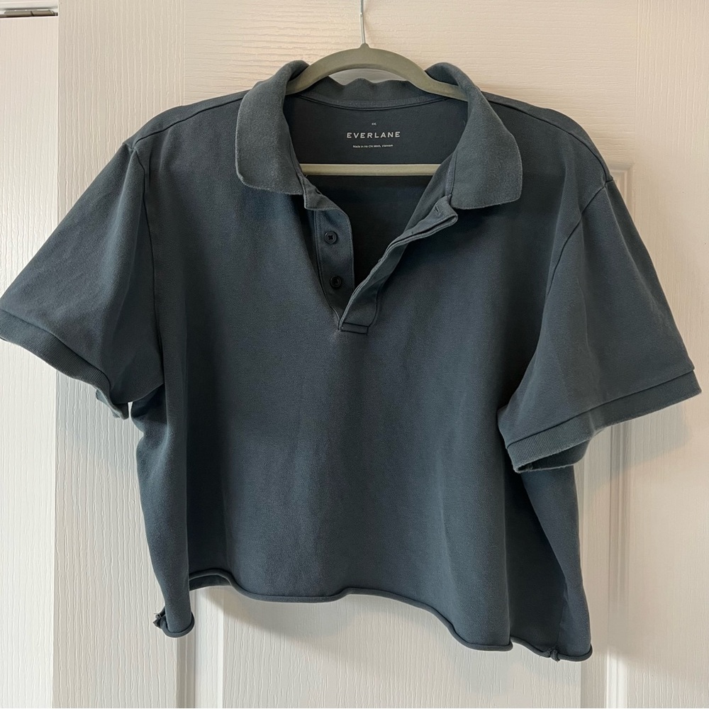 Everlane Cropped boxy polo shirt sz XXL